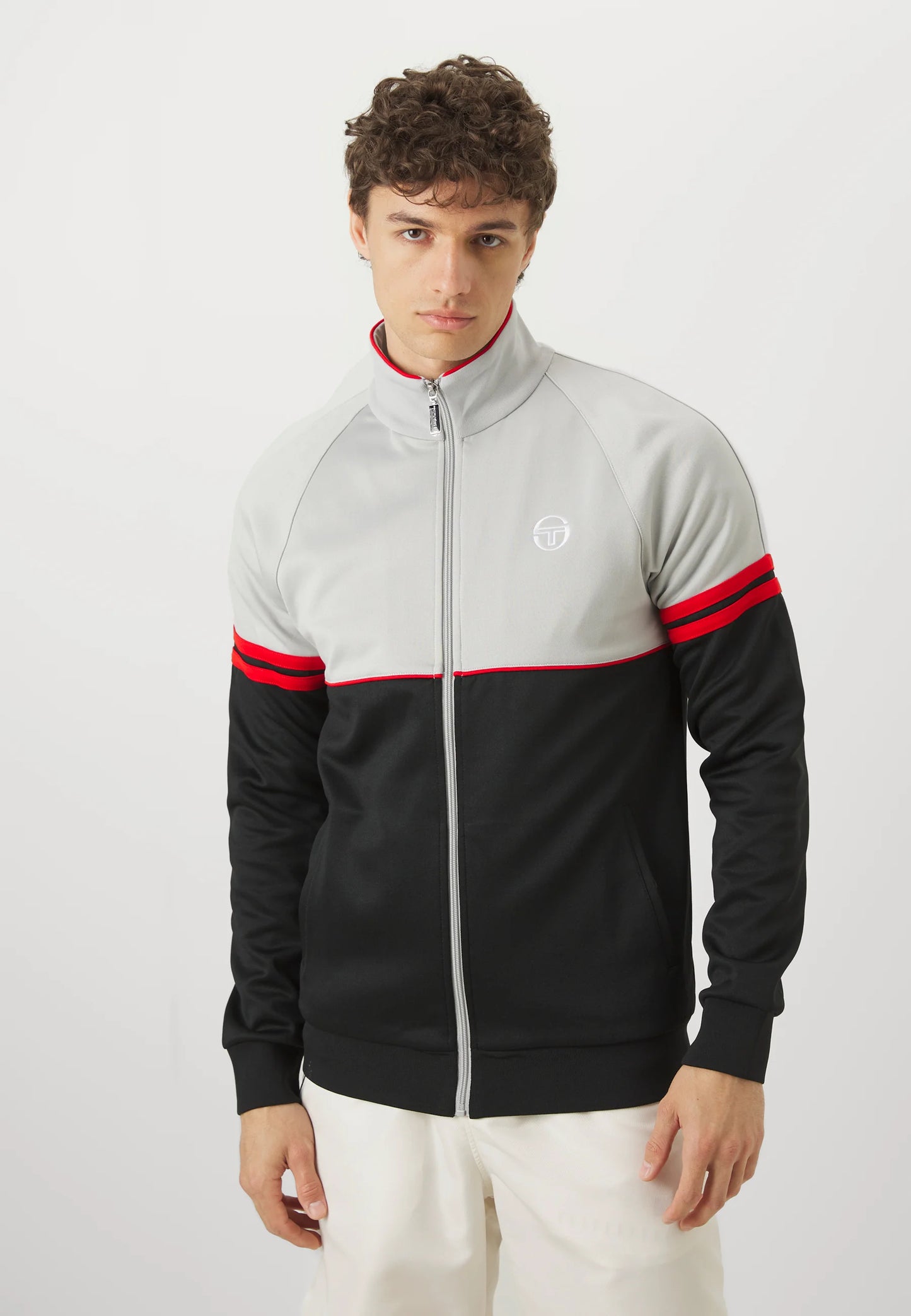 Sergio Tacchini Orion TJ Track Jacket High Rise/Black/Adrenaline Rush