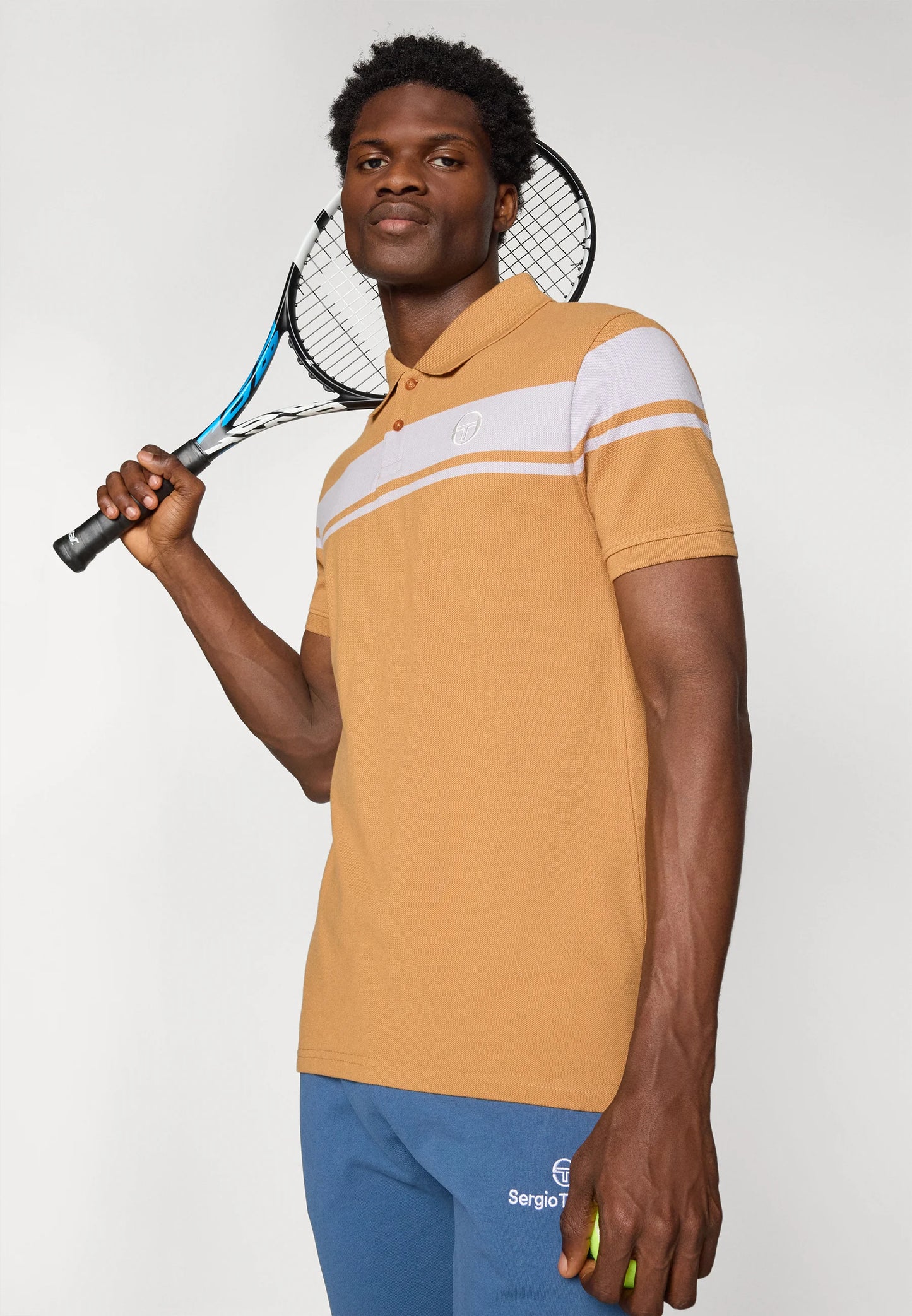 Sergio Tacchini Young Line Polo Shirt Biscuit/Thistle