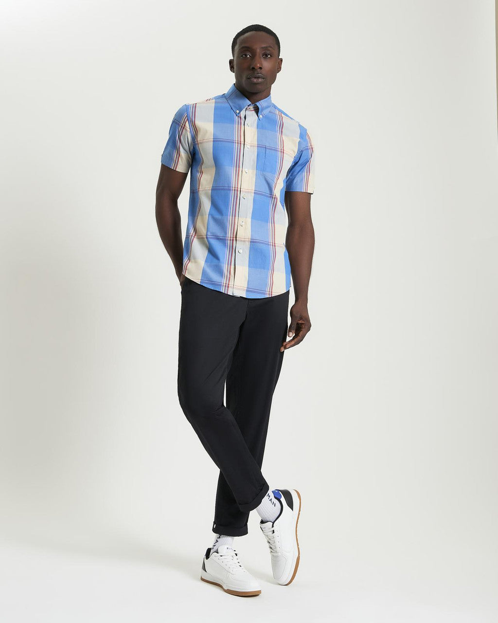 Ben Sherman Multicolour Overcheck Kingfisher