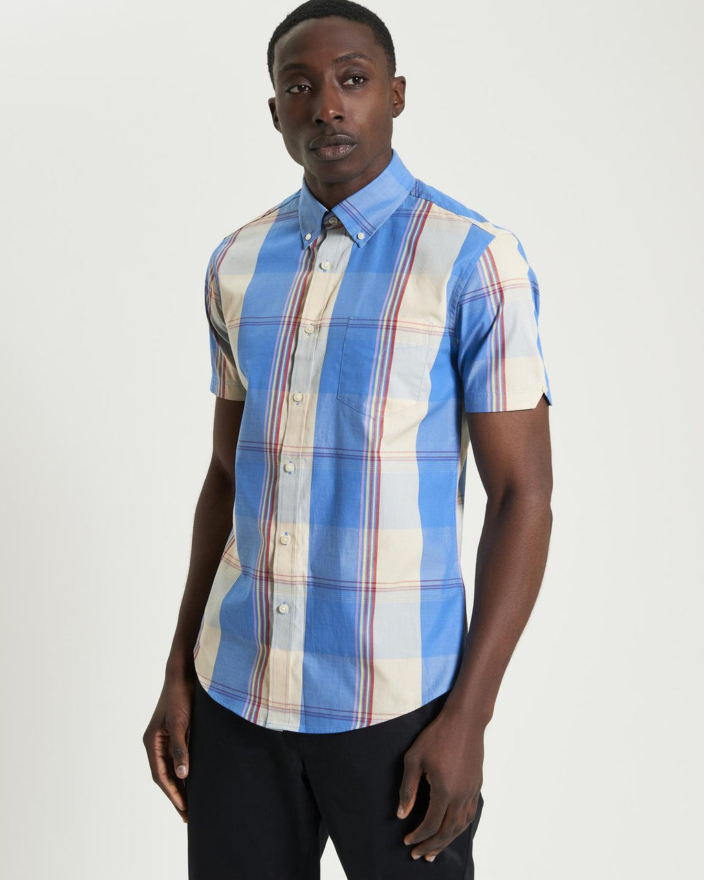 Ben Sherman Multicolour Overcheck Kingfisher