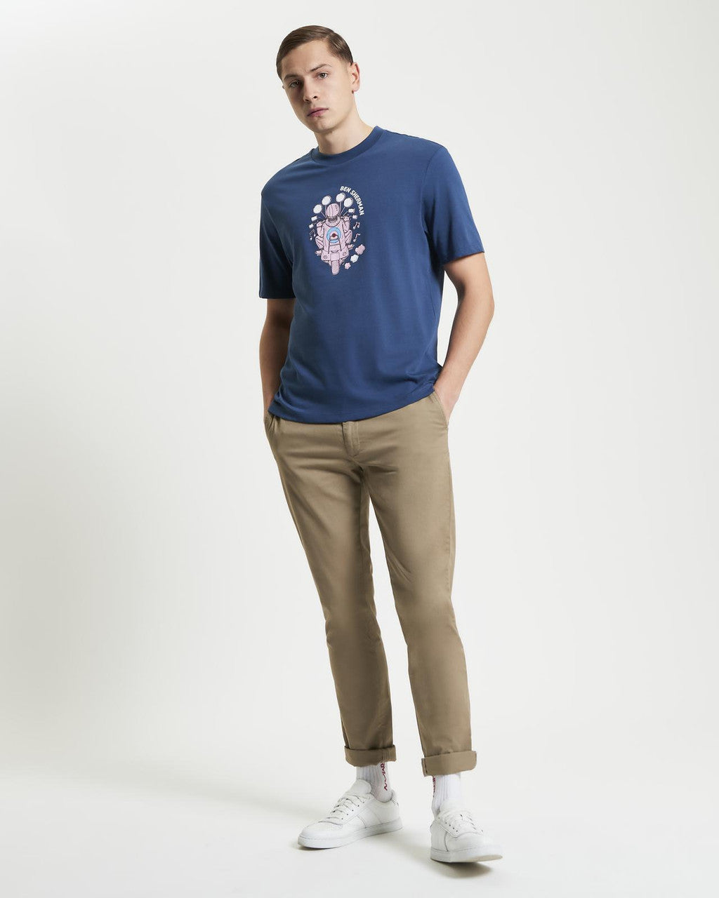 Ben Sherman Mod Scooter Graphic T-Shirt Navy
