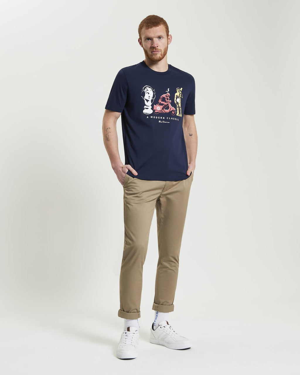 Ben Sherman Statue T-Shirt Navy