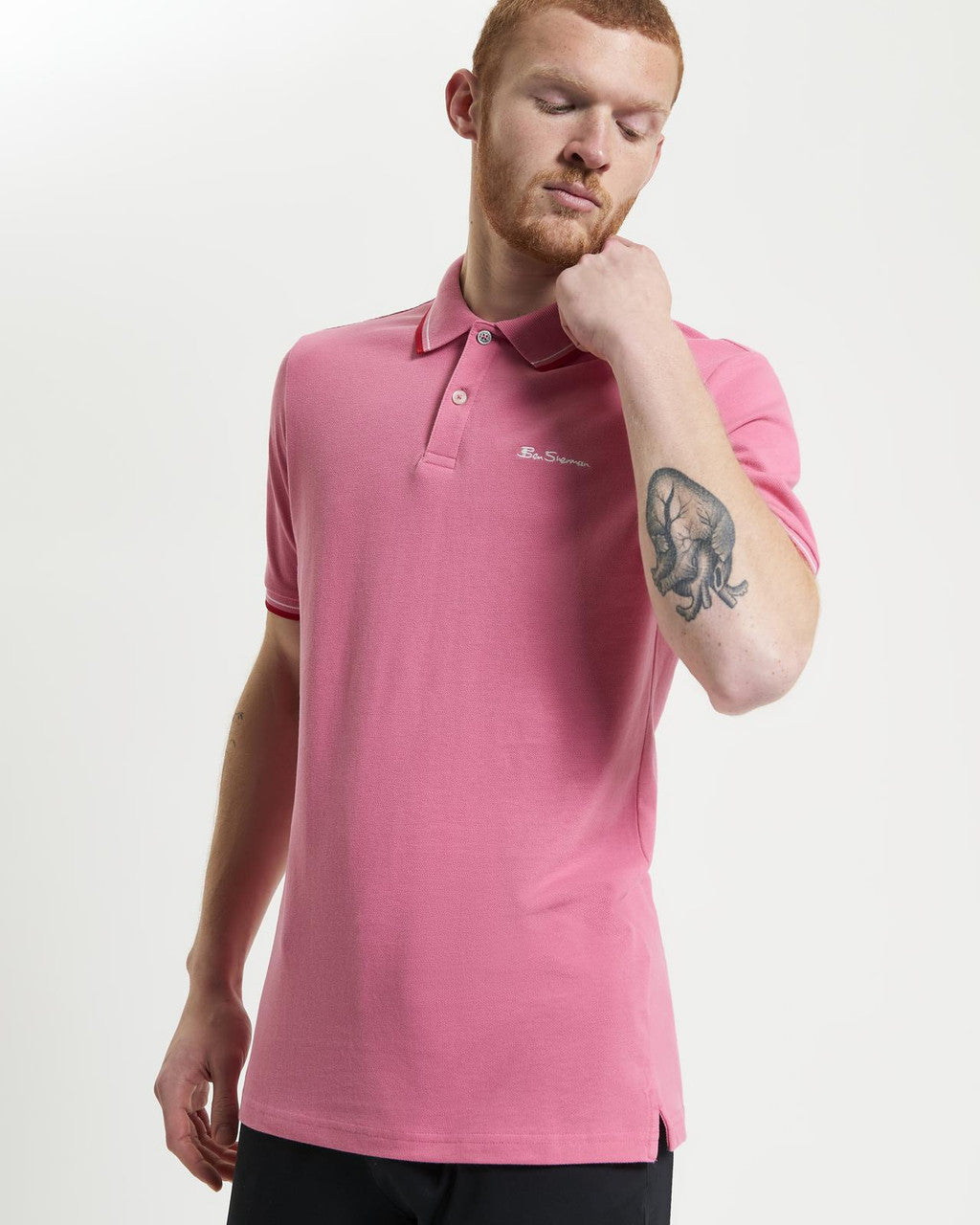 Ben Sherman Signature Pique Polo Dark Pink