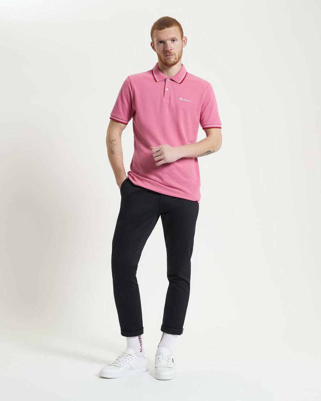 Ben Sherman Signature Pique Polo Dark Pink