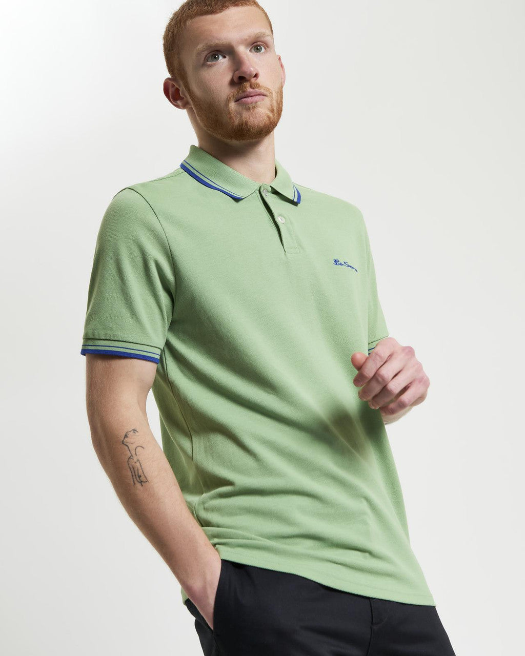 Ben Sherman Signature Pique Polo Grass Green