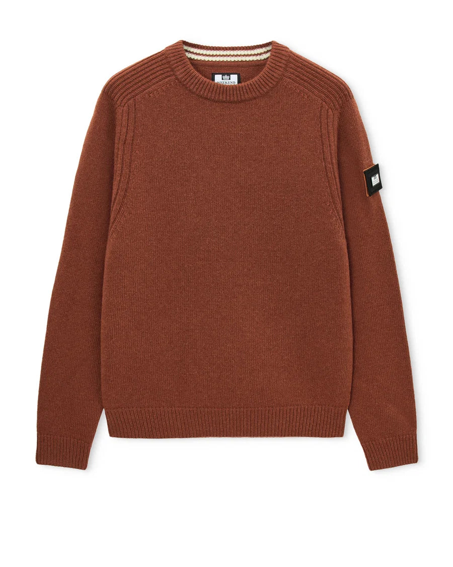 Weekend Offender Zagreb Wool Rich Sweater Brick