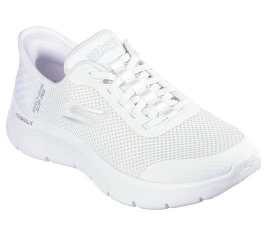 Skechers Ladies Slip-ins Go Walk Flex Grand Entry White