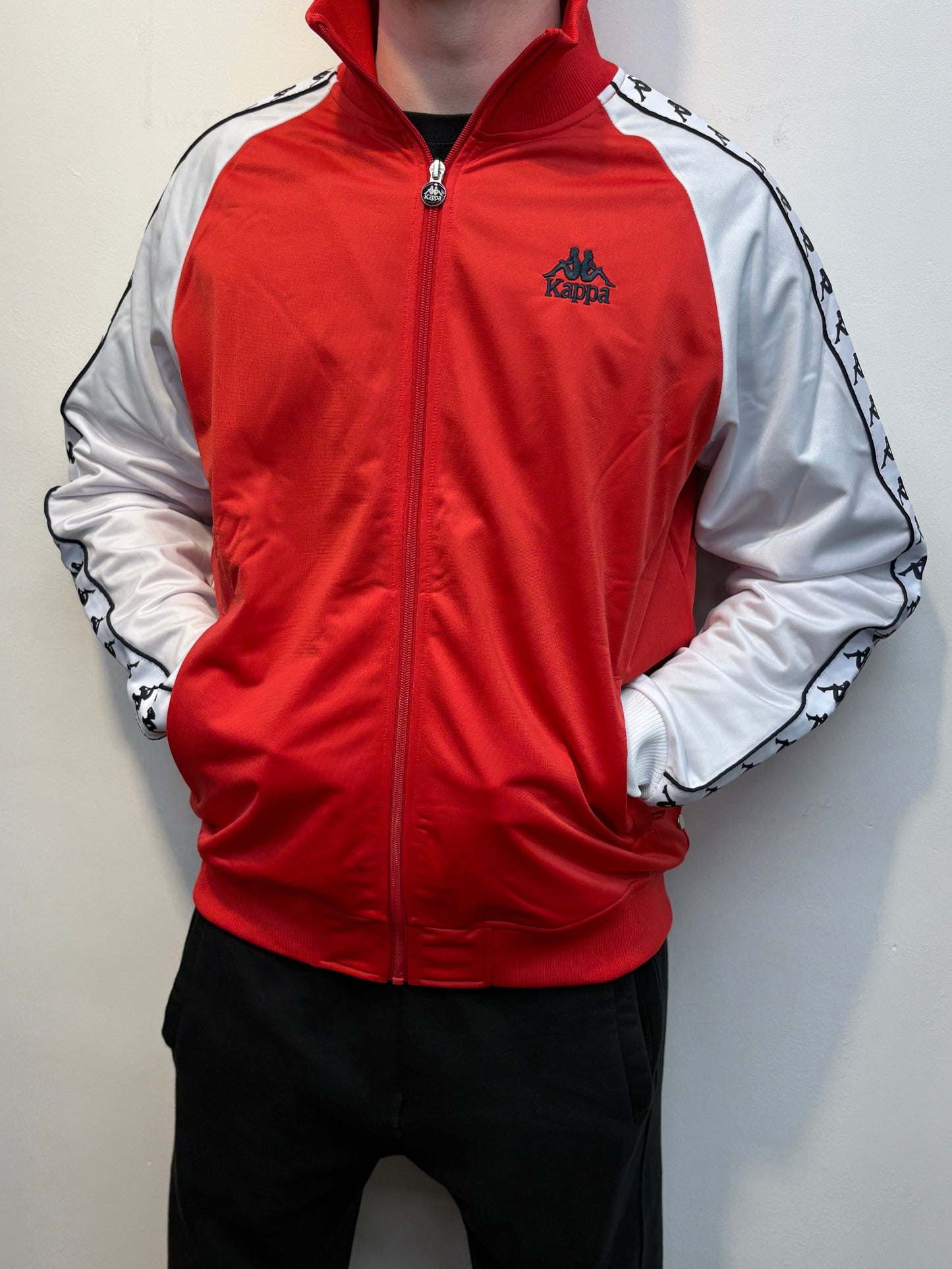 Kappa Uriah Track Top Red/White