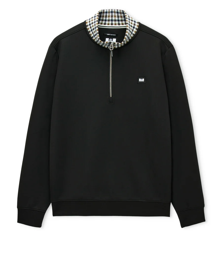 Weekend Offender Henson 1/4 Zip Sweatshirt Black