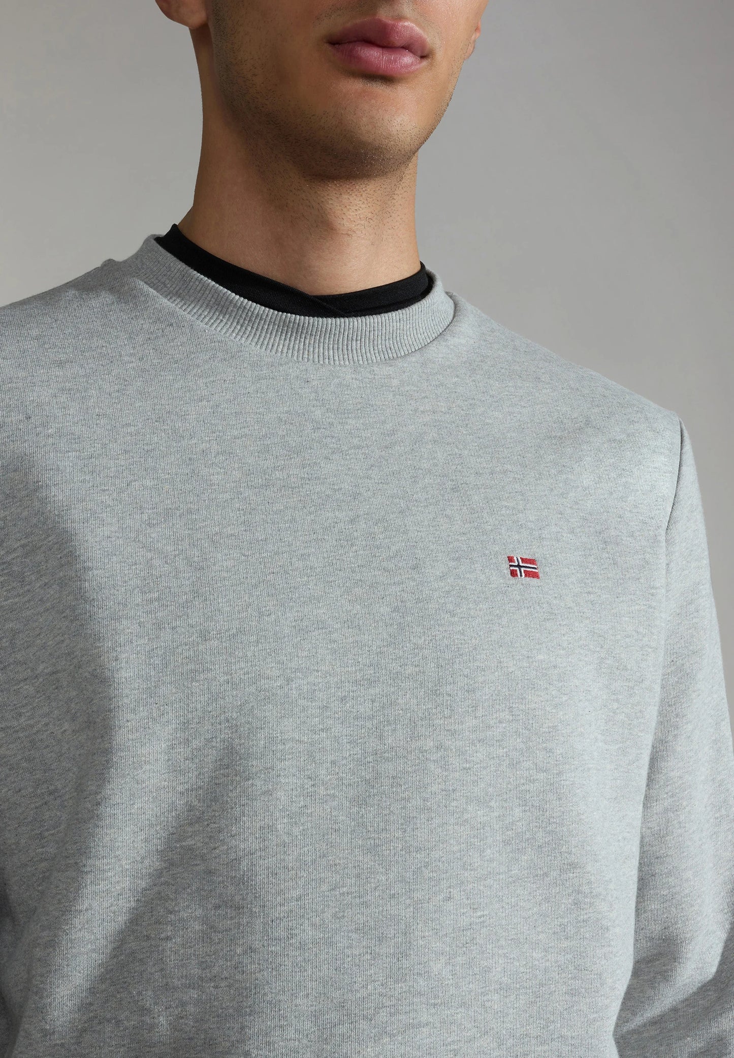 Napapijri BALIS CREW 1 Sweatshirt Medium Grey Melange