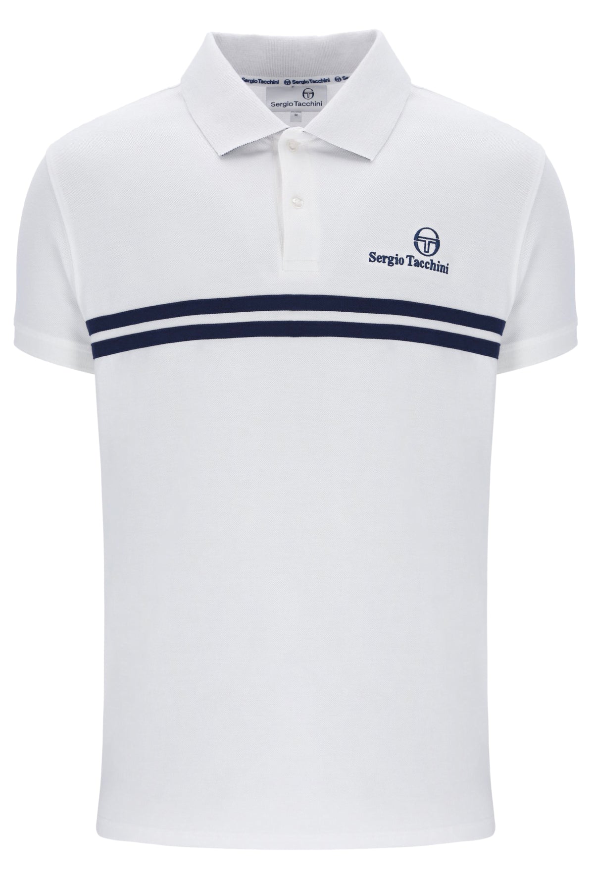 Sergio Tacchini New Supermac Polo Shirt White/Maritime Blue/Princess