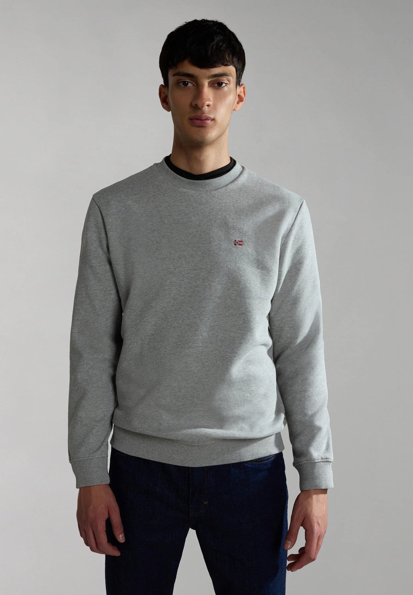 Napapijri BALIS CREW 1 Sweatshirt Medium Grey Melange