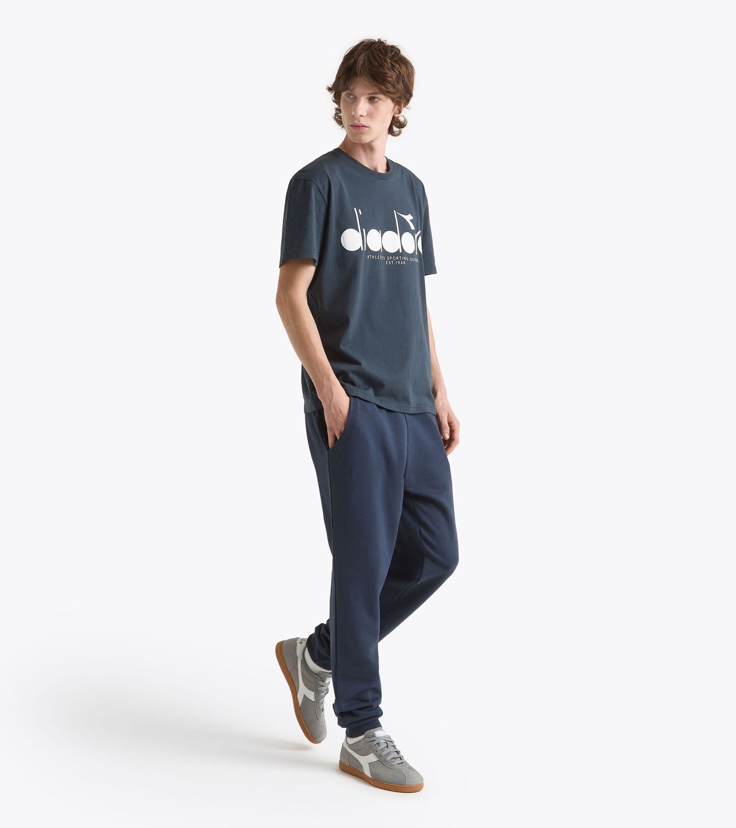 Diadora SS Logo T-Shirt Blue Denim