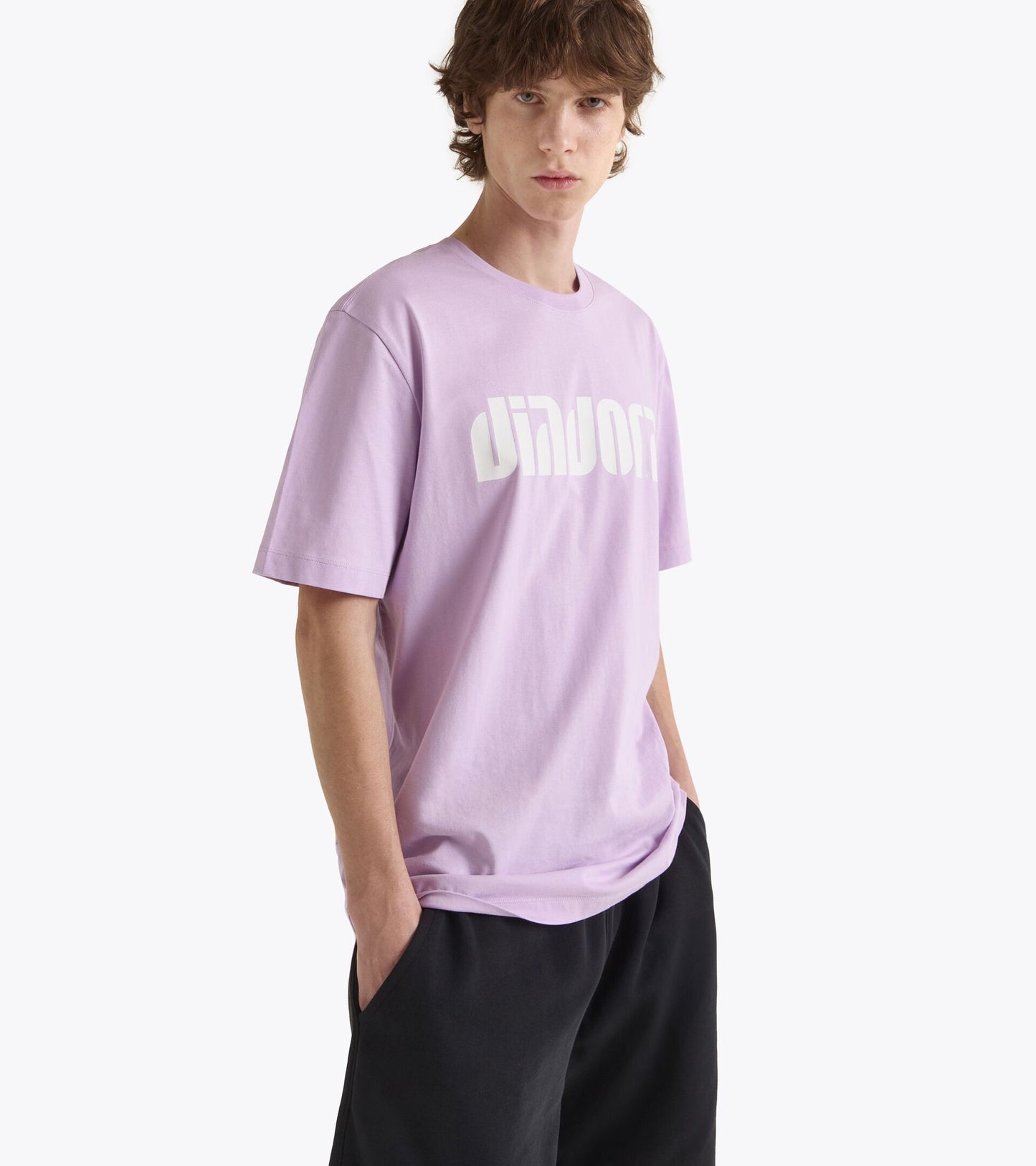 Diadora SS Athletic Logo T-Shirt Wing Violet