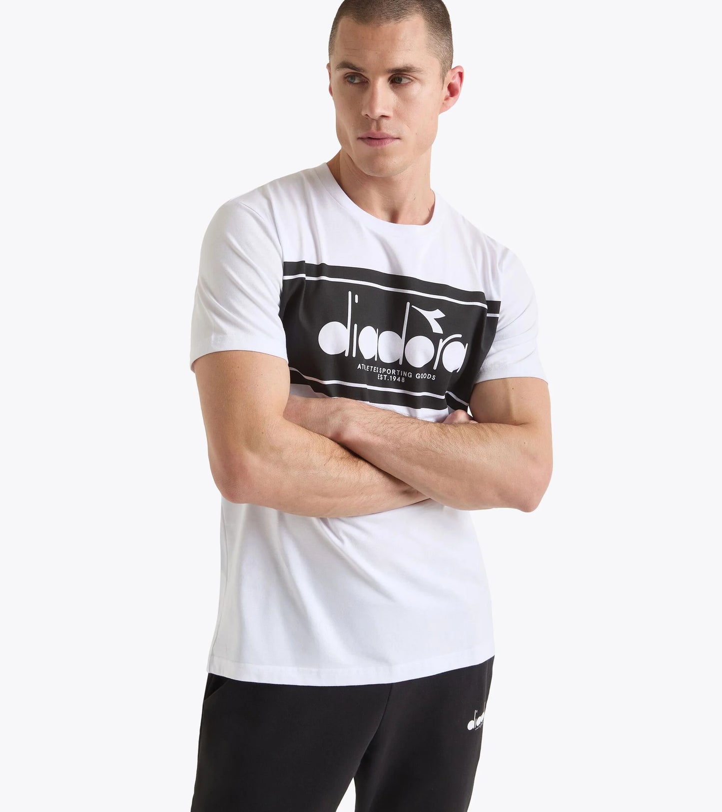 Diadora SS Logo T-Shirt Optical White/Black