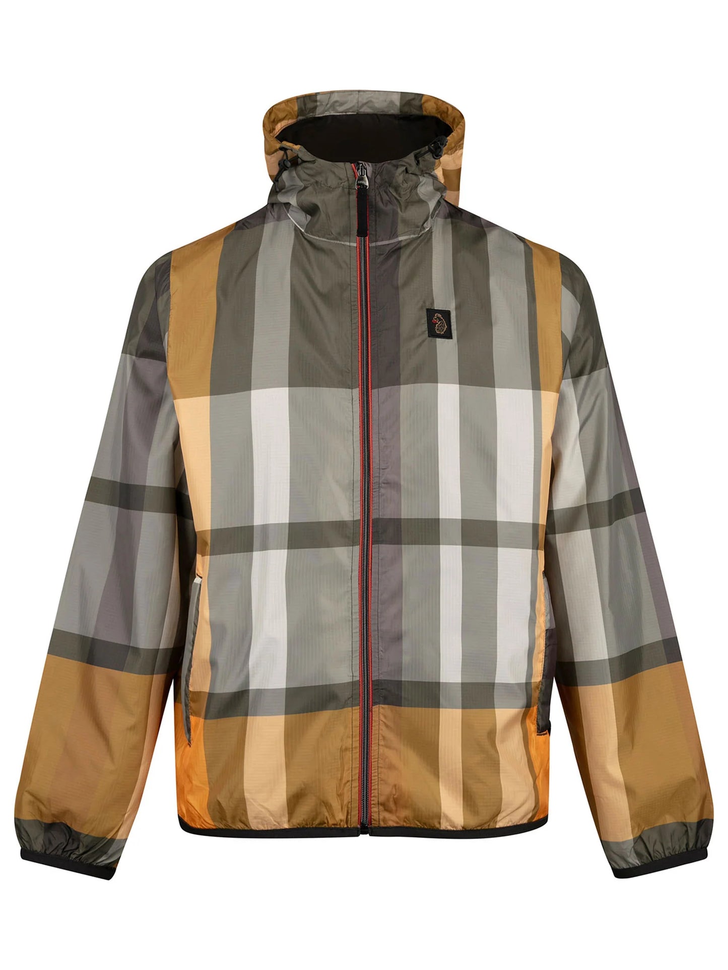 Luke 1977 Garnedd Lightweight Nylon Jacket Sage Gold Check