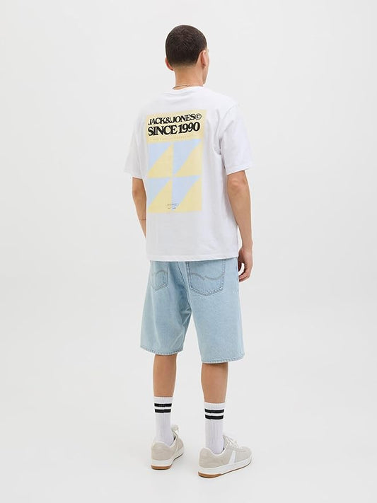 JACK & JONES JORTAVIRA Poster T-Shirt Bright White