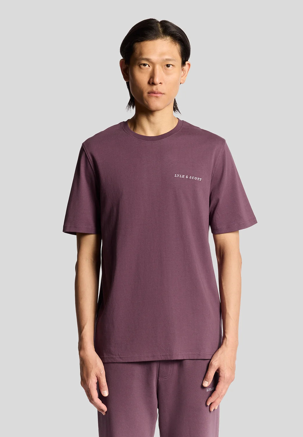 Lyle & Scott Script Logo T-Shirt Dusky Maroon