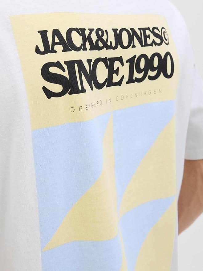 JACK & JONES JORTAVIRA Poster T-Shirt Bright White