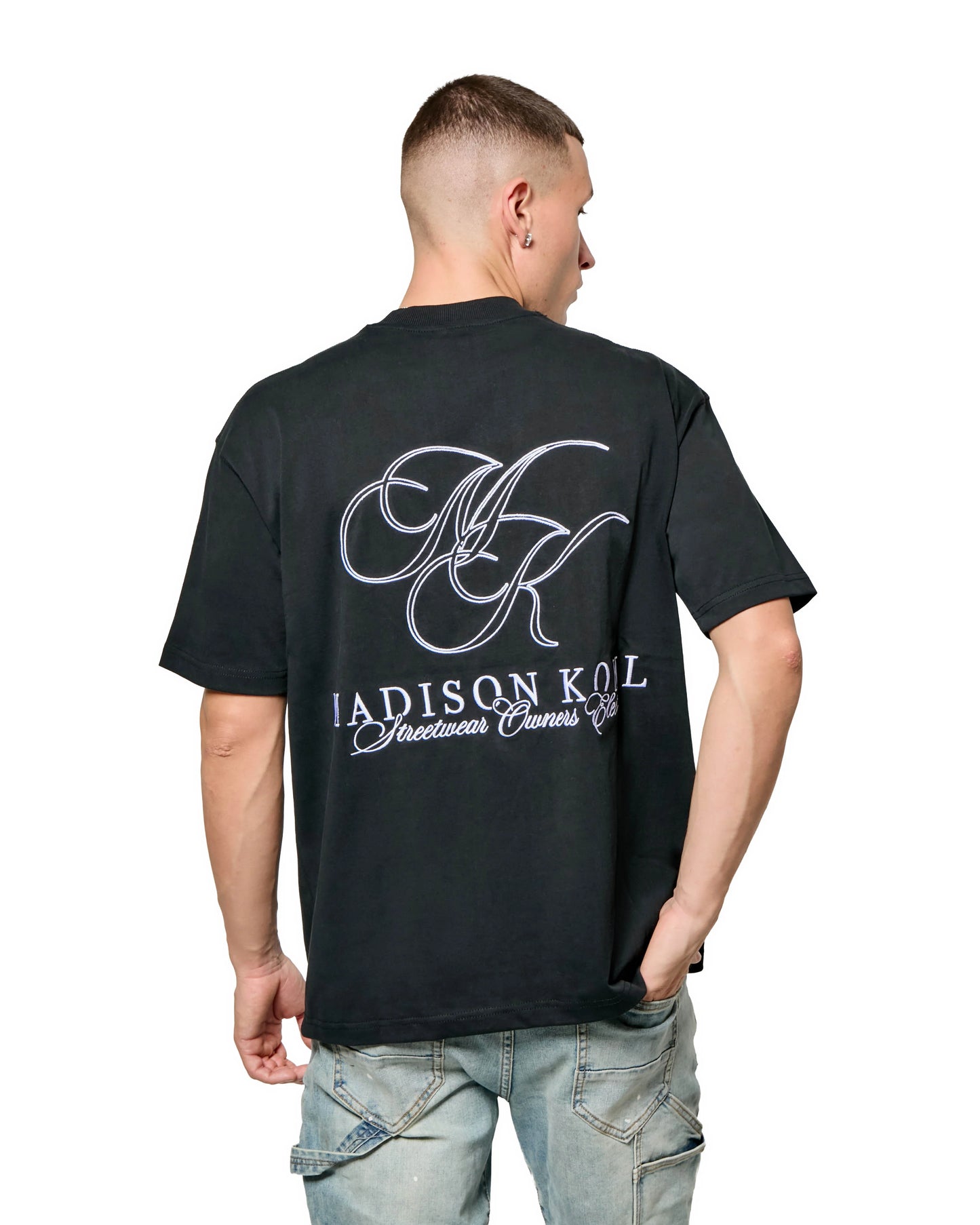 Madison Kohl Monogram Relaxed T-Shirt Black