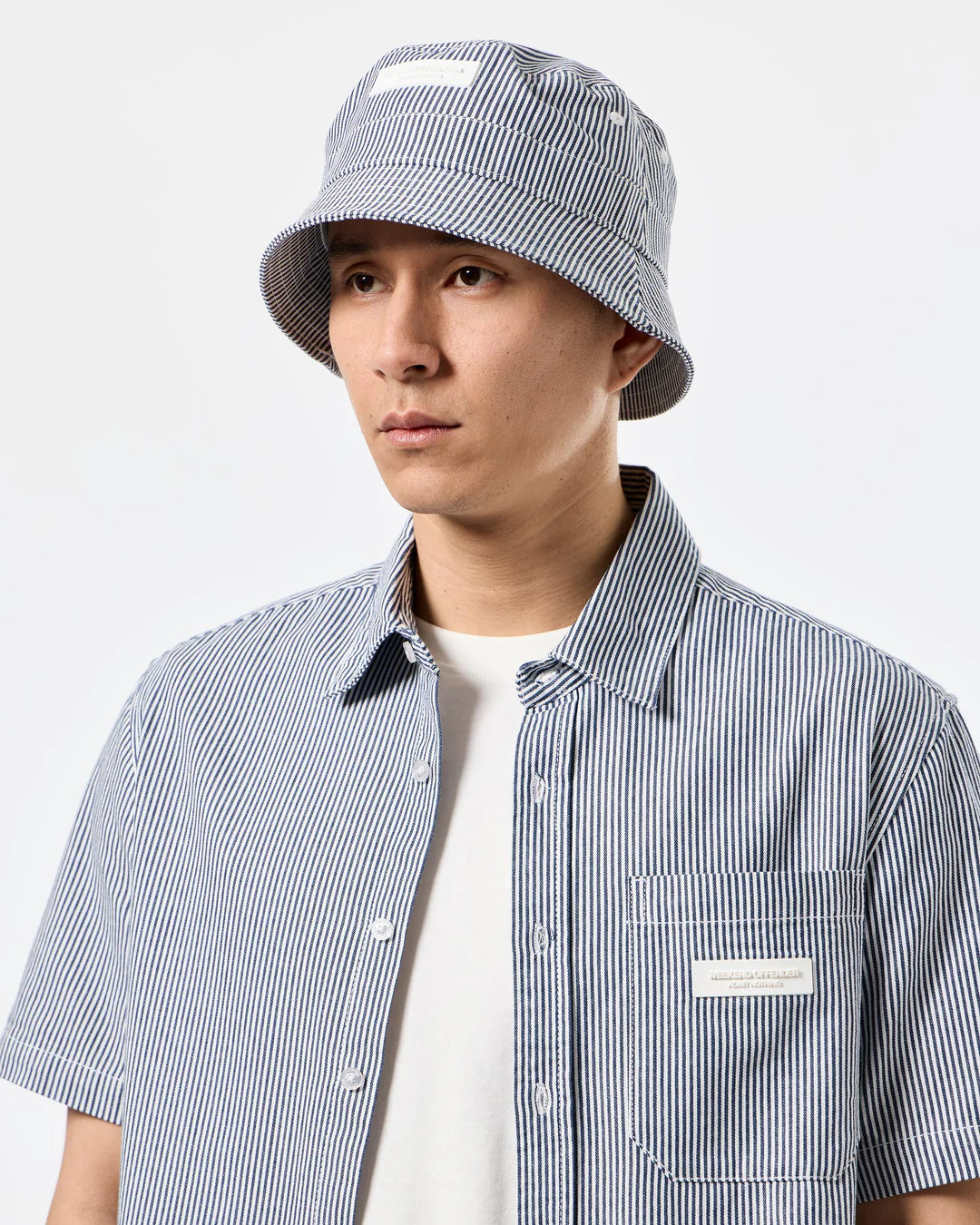 Weekend Offender Navas Ticking Stripe Bucket Hat