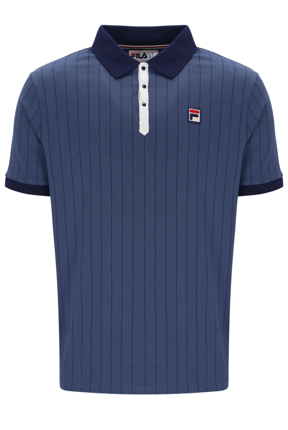 FILA BB1 Classic Vintage Striped Polo Shirt Vintage Indigo/Gardenia/Navy