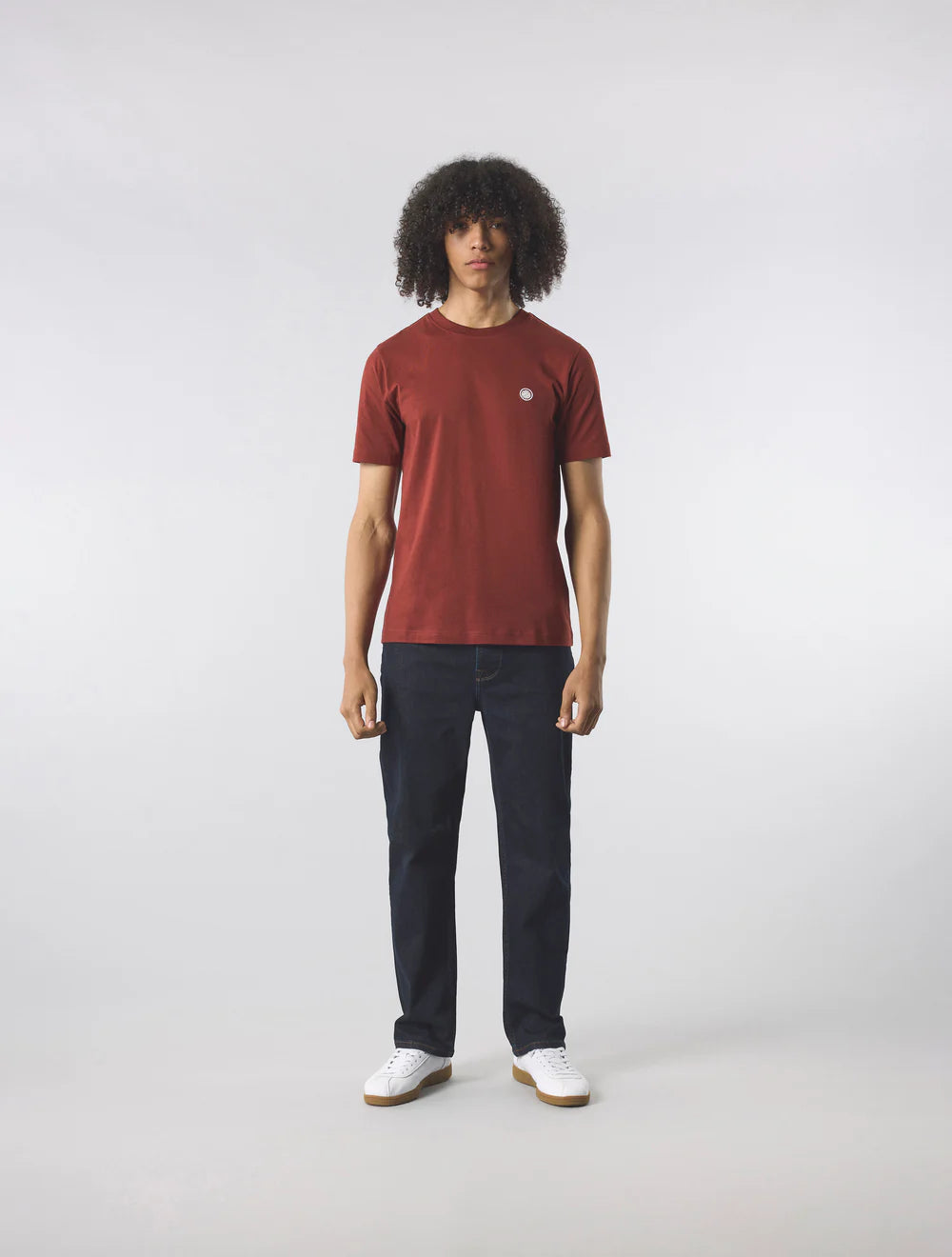 Pretty Green Mitchell SS T-Shirt Dark Burgundy