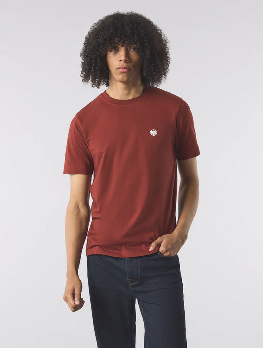 Pretty Green Mitchell SS T-Shirt Dark Burgundy