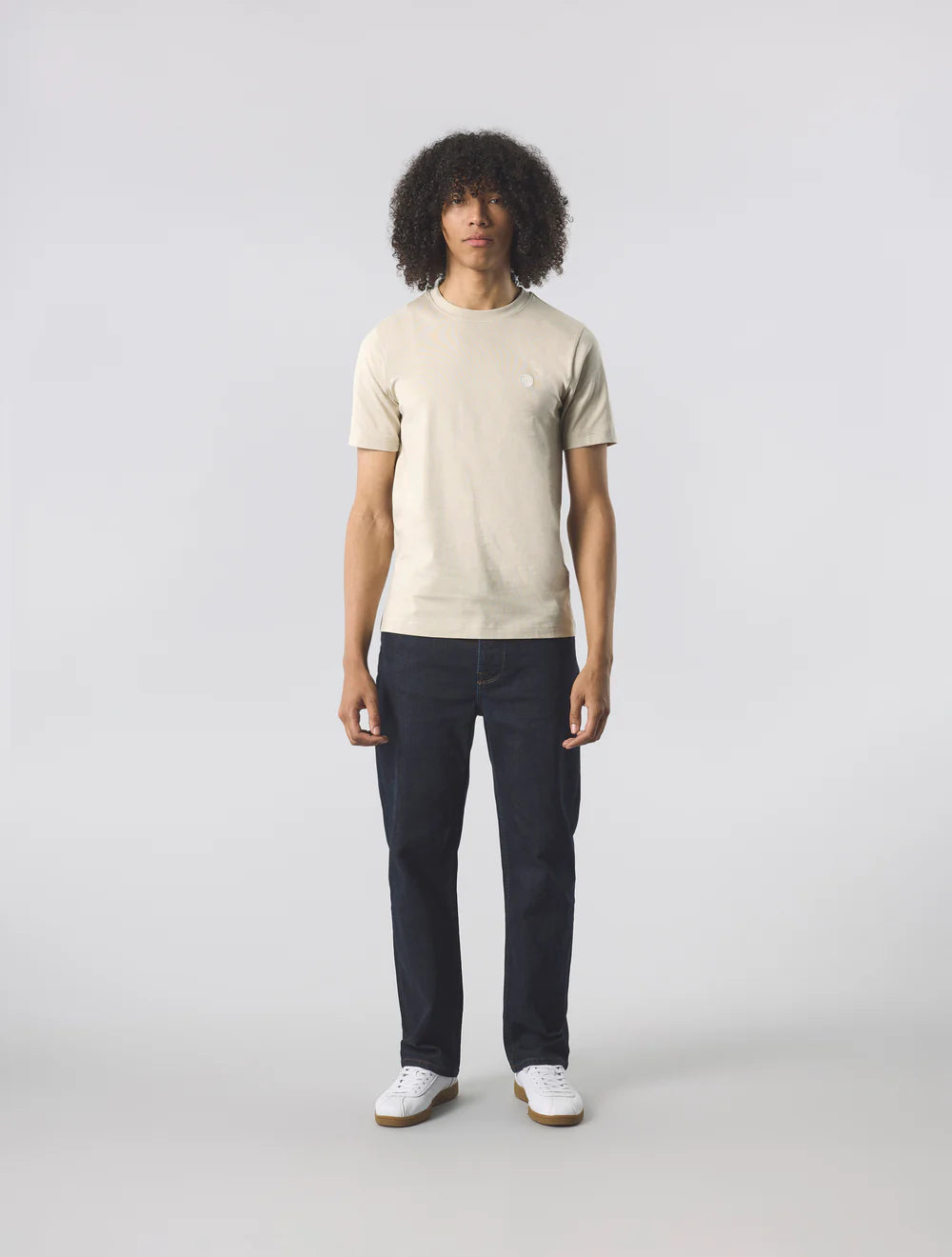 Pretty Green Mitchell SS T-Shirt Stone