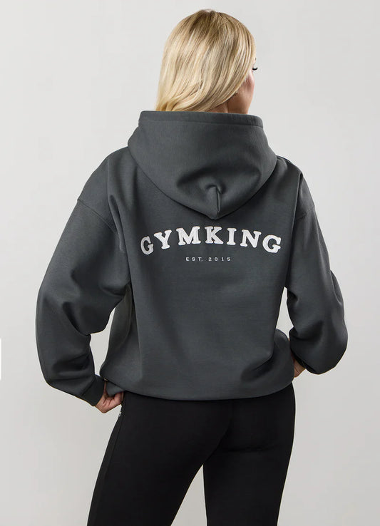Gym King Ladies Composed Oversized Hoodie Green Smoke