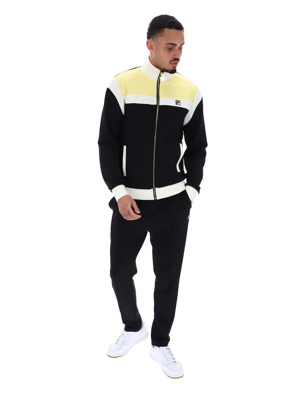 FILA Cruz Colour Blocked Archive Track Jacket Black