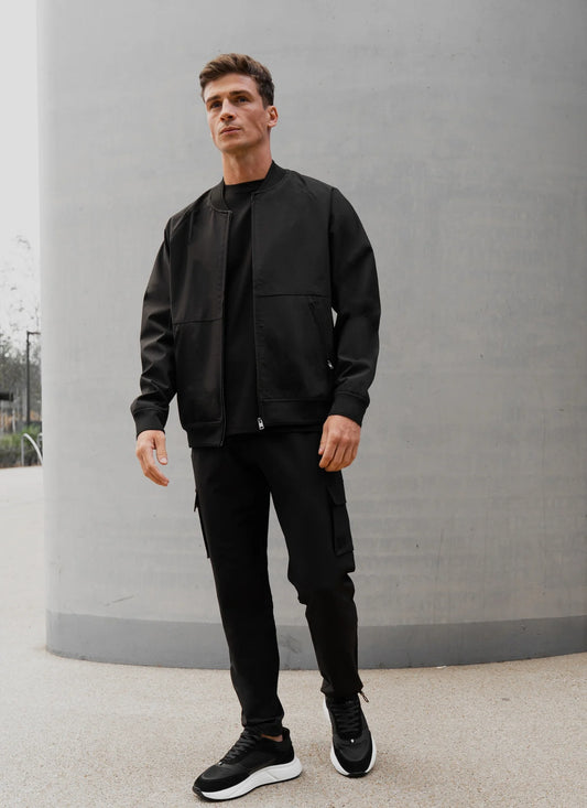 Valere Milano Clean Bomber Jacket Black