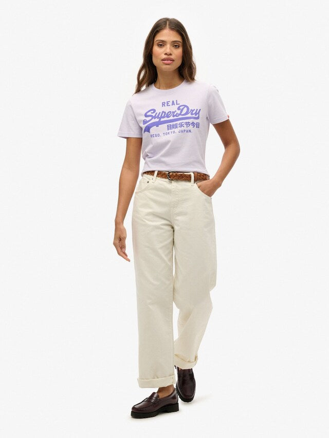 Superdry Ladies VL Neon Slim T-Shirt Soft Purple