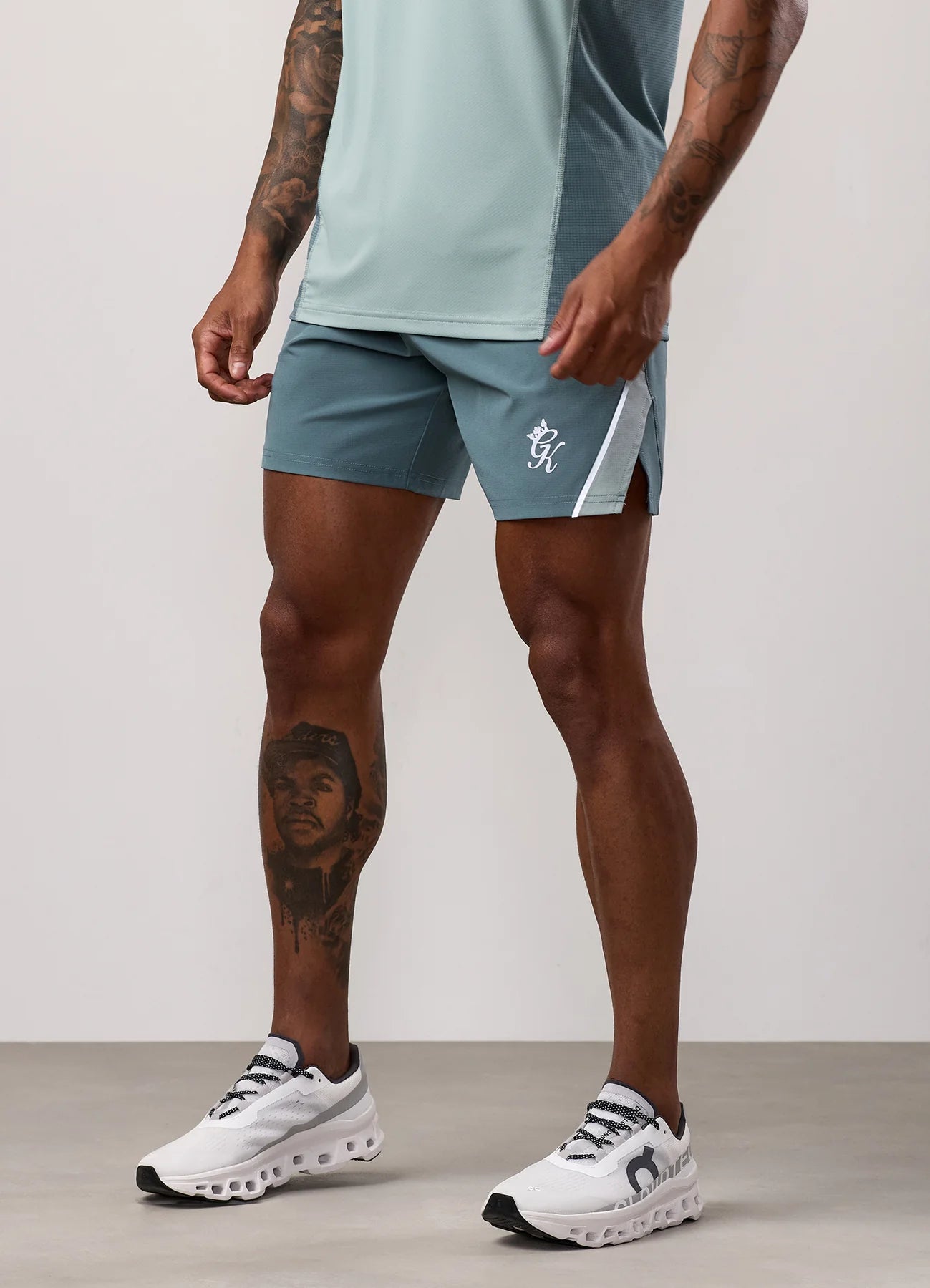 Gym King Flex 2.0 Short Silver Blue/Petrol Blue