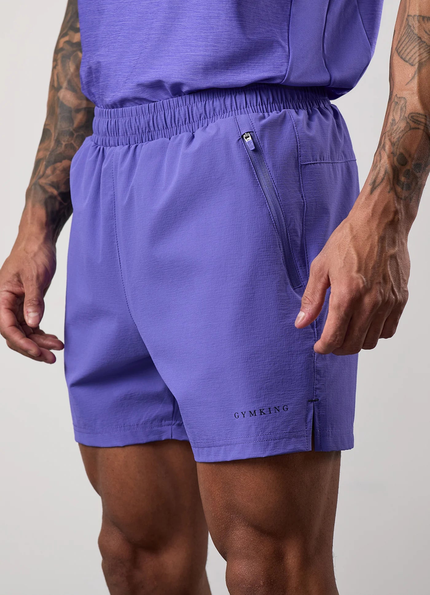 Gym King Fusion Hybrid 5" Short Grape