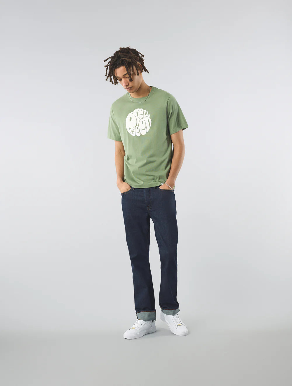 Pretty Green Gillespie Logo SS T-Shirt Light Green