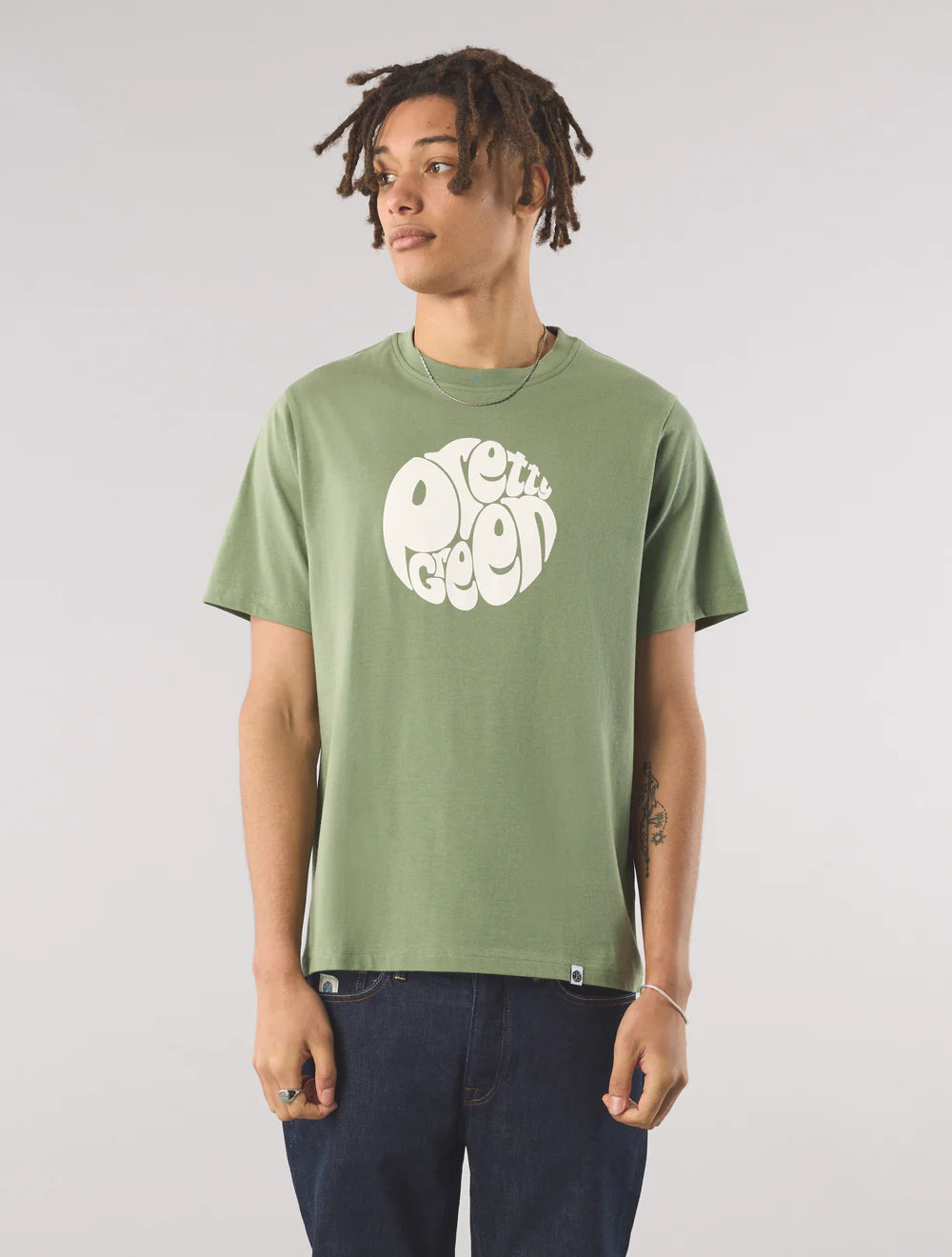 Pretty Green Gillespie Logo SS T-Shirt Light Green