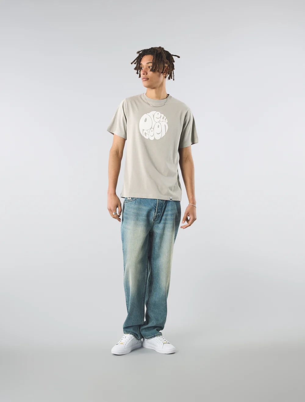 Pretty Green Gillespie Logo SS T-Shirt Smoke Grey