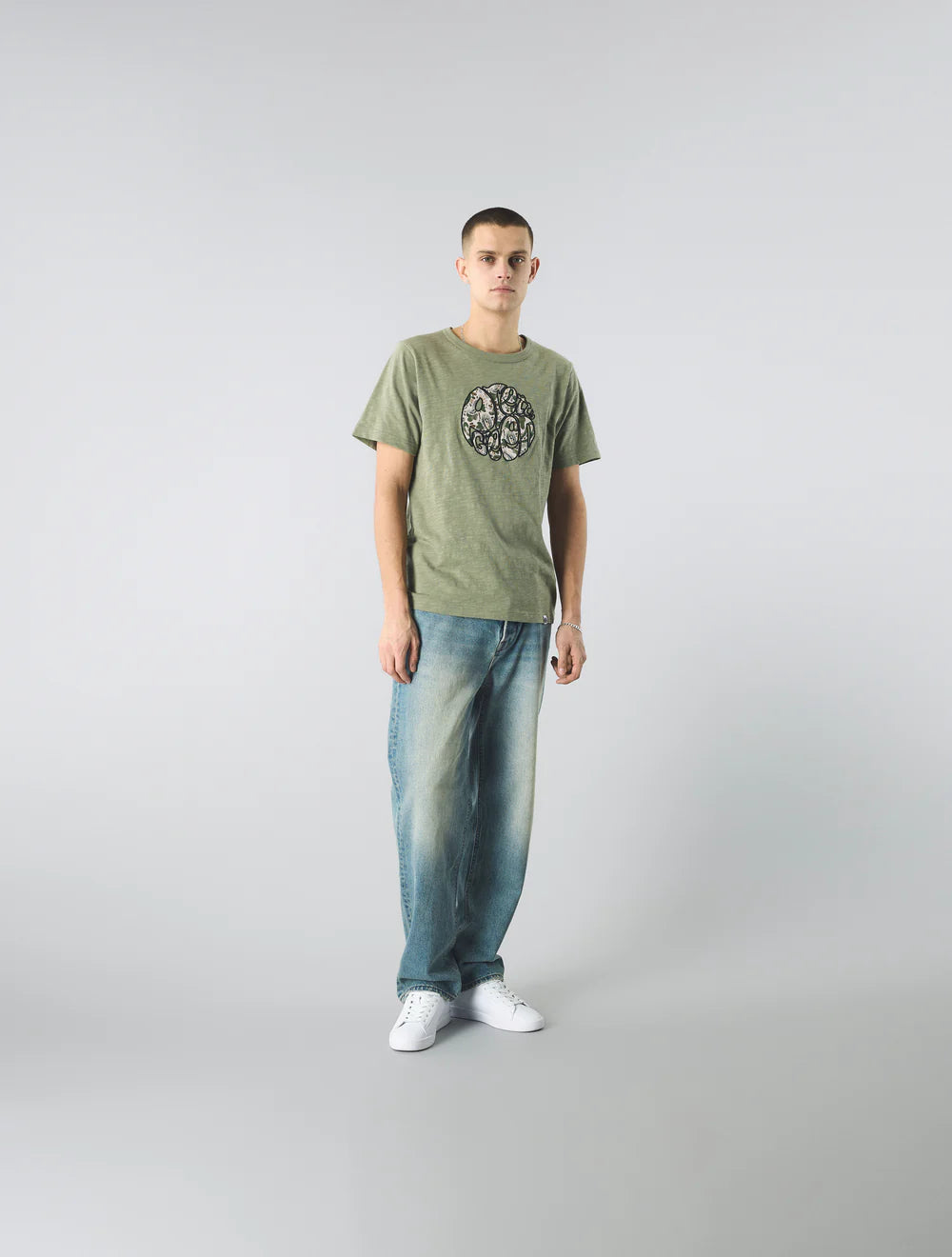 Pretty Green Aquarelle Paisley T-Shirt Green
