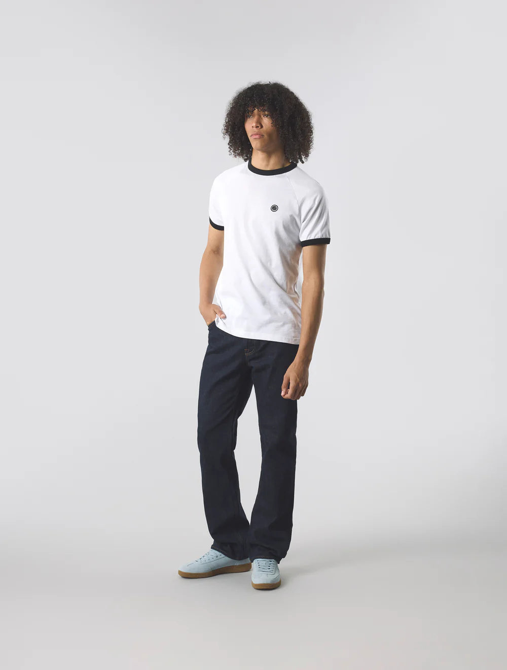 Pretty Green Boston Ringer T-Shirt White