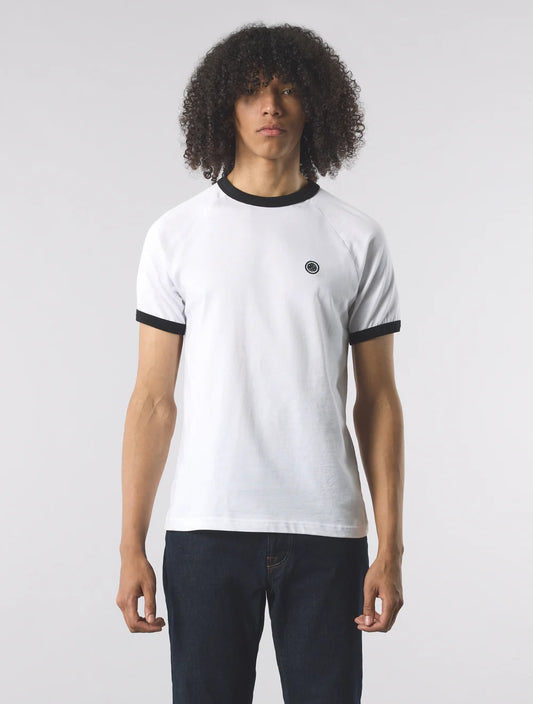 Pretty Green Boston Ringer T-Shirt White