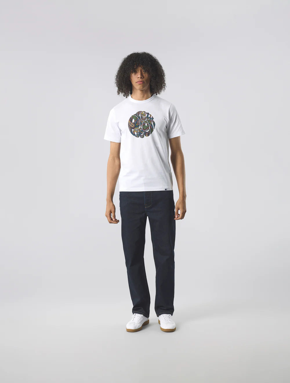 Pretty Green House Paisley Logo T-Shirt White