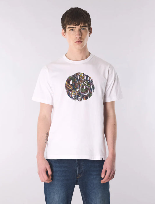 Pretty Green House Paisley Logo T-Shirt White