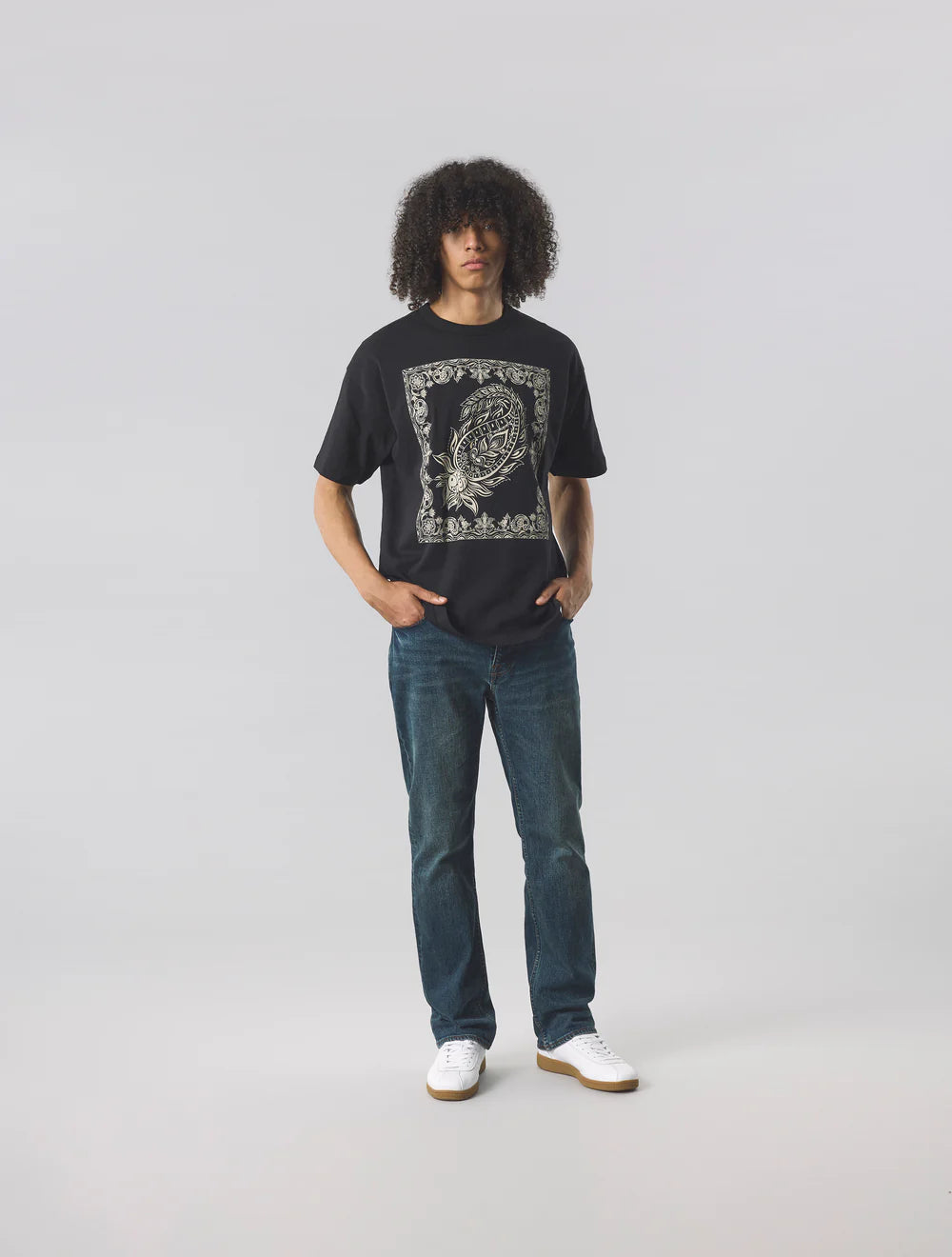 Pretty Green Parthian Print T-Shirt Black