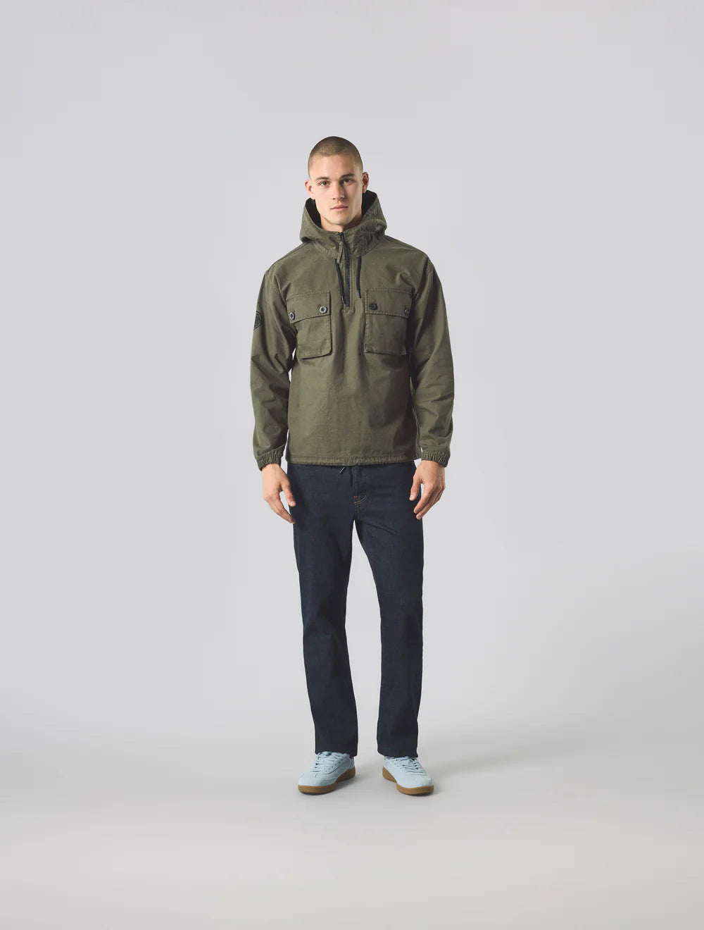 Pretty Green Hatton Smock Khaki
