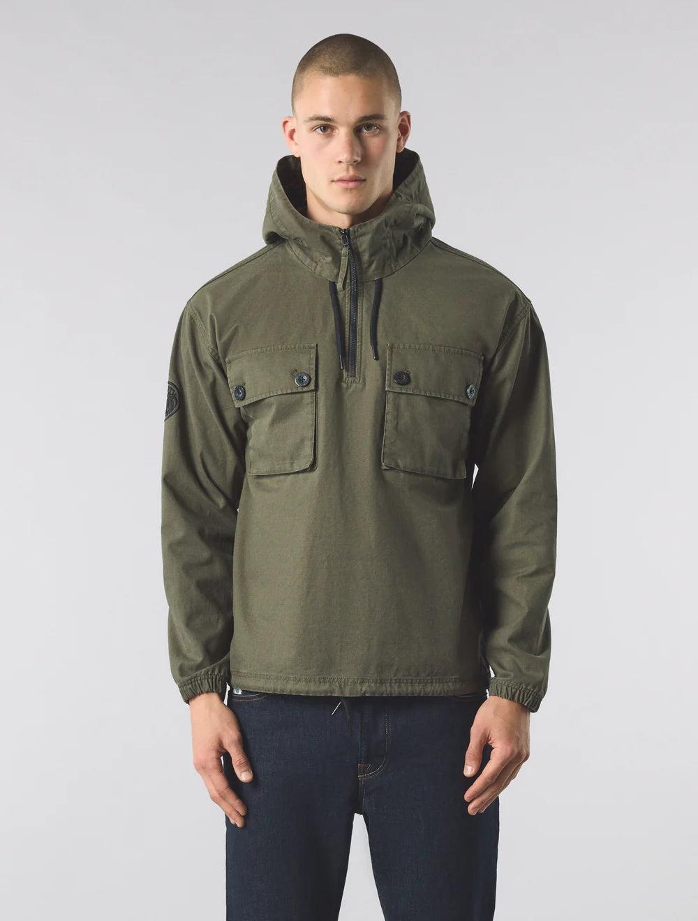 Pretty Green Hatton Smock Khaki