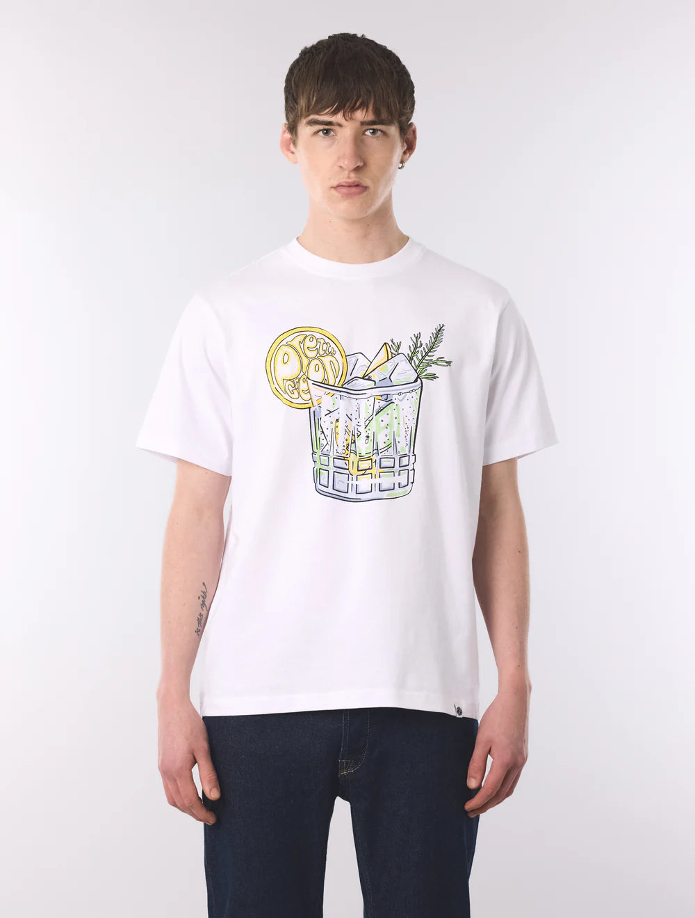 Pretty Green Gin And Tonic T-Shirt White