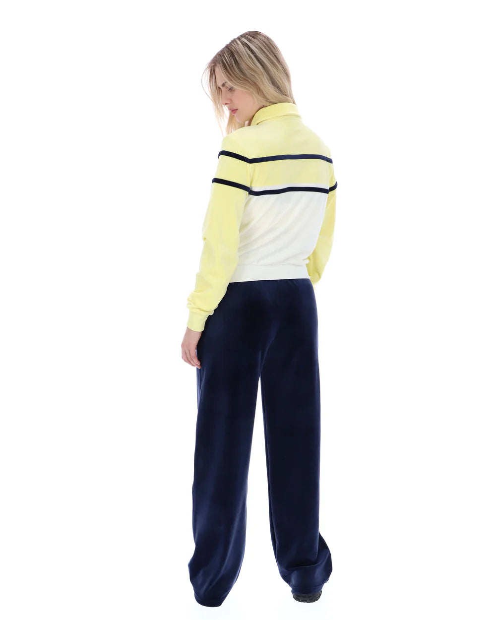 Fila Vintage Ladies Giovana Cropped Zip-Up Jacket Lemon Chiffon