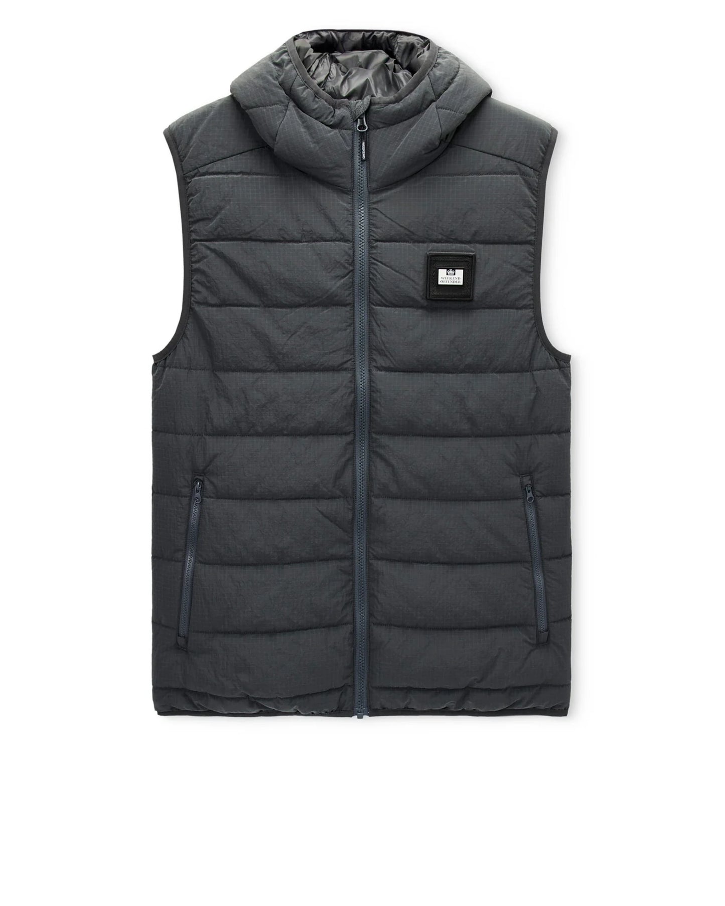 Weekend Offender Toronto Hooded Gilet Cyclone Grey