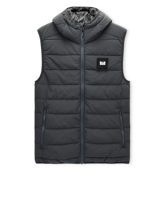 Weekend Offender Toronto Hooded Gilet Cyclone Grey